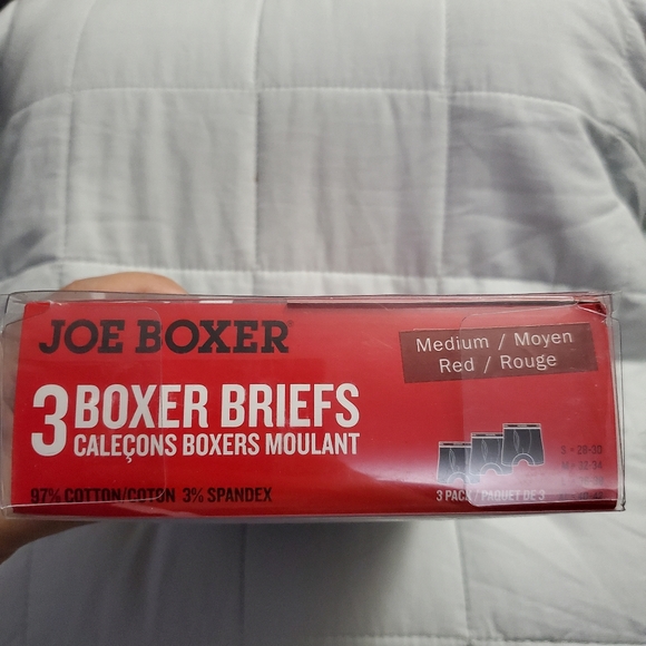 Joe Boxer 3 Boxer Briefs - Red M/M (32-34) - Picture 3 of 3